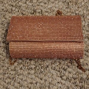 Salmon Pink Crystal Event Clutch